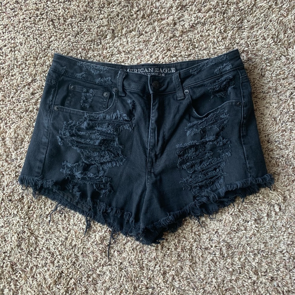 SOLD American Eagle Black Vintage Hi Rise Festival